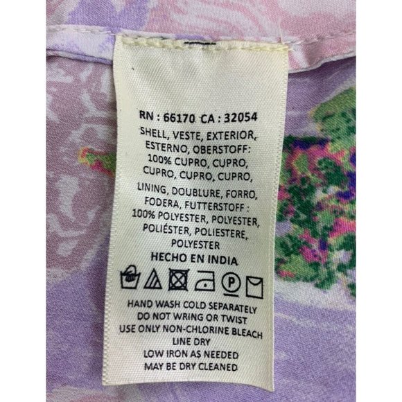 Anthropologie HD in Paris Dipped Chroma Swing Dress 8 Floral Gauze Overlay Ombre - Picture 10 of 11